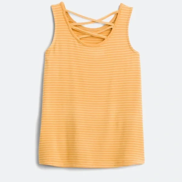 Striped Yellow Tank Top for Kids - Picture 2 of 5